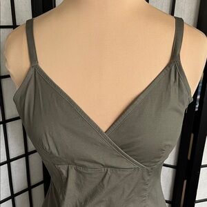 Olive Green Spaghetti Strap Dress S